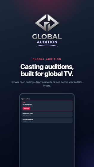 Browse open casting calls in the Global Audition Android app
